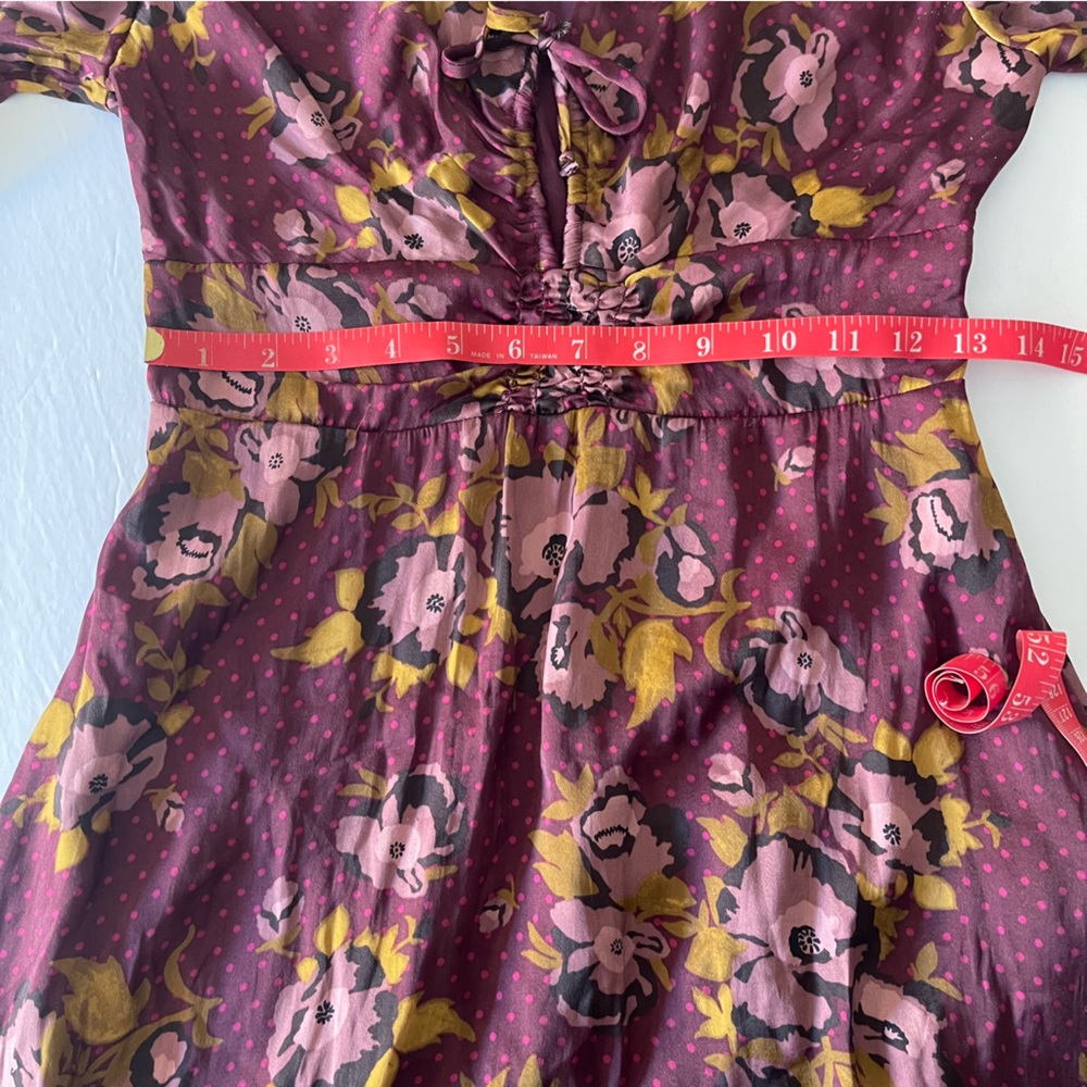 Free People Morning Light Purple Floral Combo Dress Size 6 NWT Boho Bohemian - Picture 12 of 15